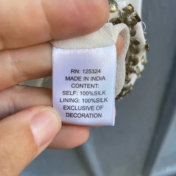 Haute Hippie embellished silk blouse, size small - Picture 4 of 13